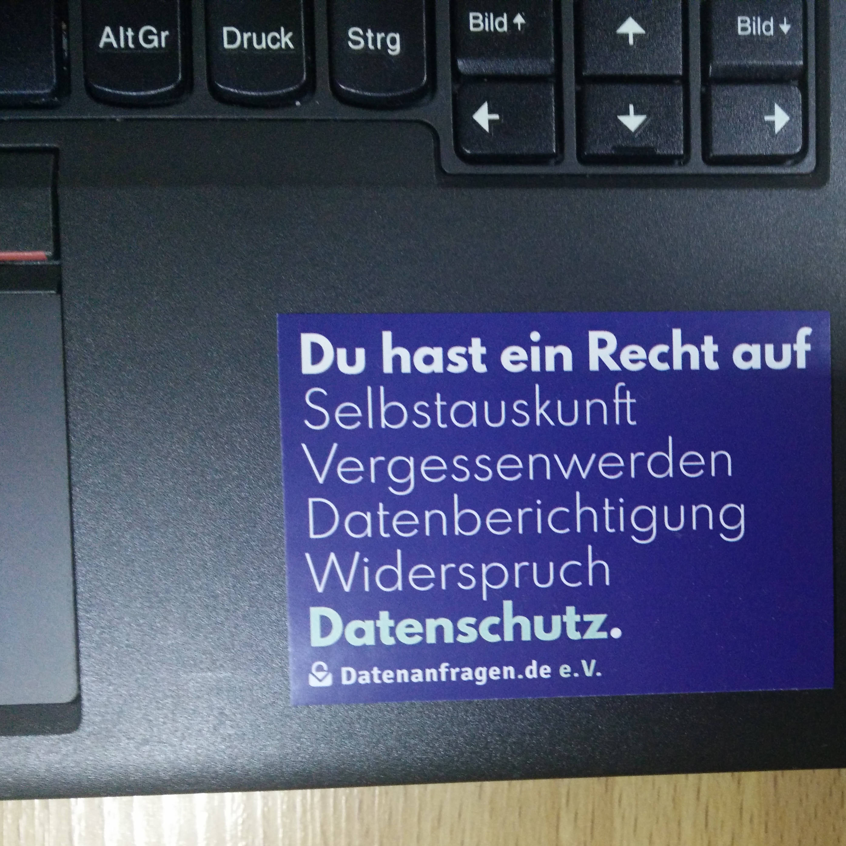 Sticker „Du hast ein Recht auf…“